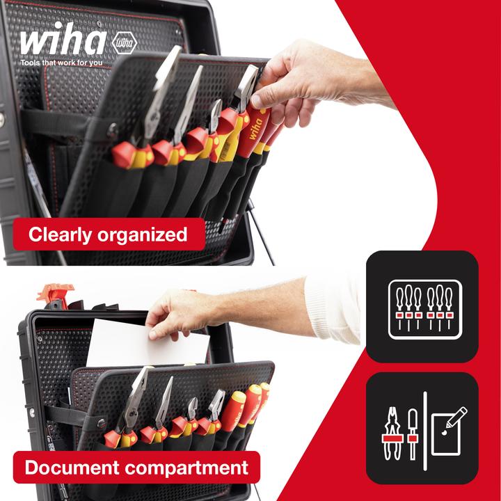 Produktbild Wiha XL 2 46816 Elektriker, Handwerker, Lehrlinge, Profi, VDE Werkzeugkoffer bes (41 Teile)
