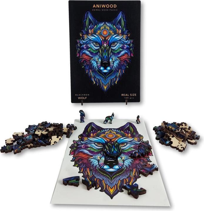 Image du produit Aniwood Puzzle motif loup (S) (100 pièces)