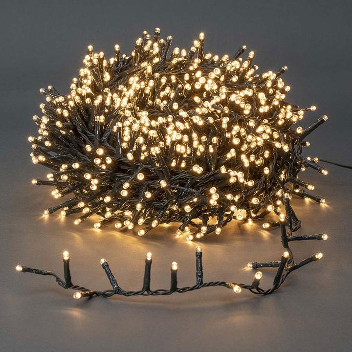 Image du produit Nedis Luminaires décoratifs | Grappe compacte | 1200 LED's Blanc chaud | 24 m | Effets de lumière : 7 | (24 m)