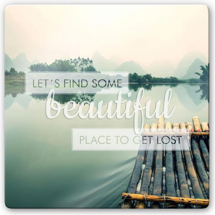 Produktbild Trenddeko Let's find some beautiful Place - quadratisch (50 x 50 cm)