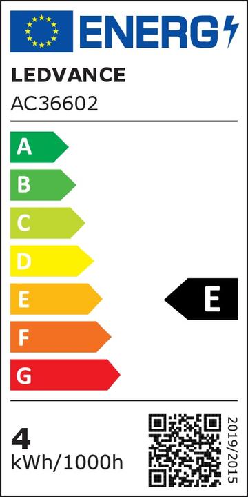 Label énergétique Ledvance Smart+ Spot ultra slim 80mm white 4w 300 lum WIFI TW IP20 (240 lm)
