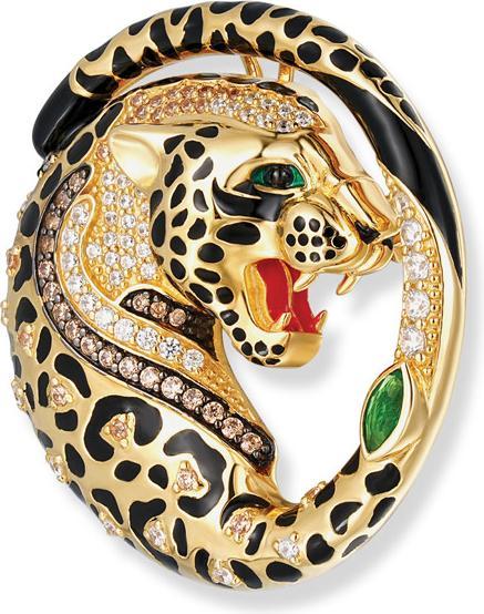 Immagine prodotto Seinerzeit Ciondolo/spilla in leopardo Kiani (Argento 925, Smalto)