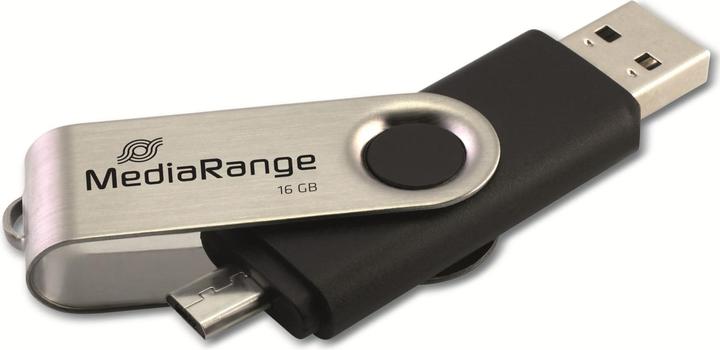 Produktbild MediaRange combo flash drive with micro USB (OTG) (16 GB, USB 2.0, USB-A, Micro USB)