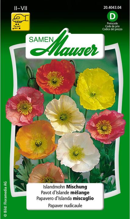 Produktbild Samen Mauser Islandmohn Mischung (Pflanzensamen)