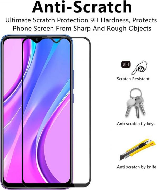Produktbild Screenguard Xiaomi Redmi 9 Full Screen Panzerglas Schutzfolie 2.5D 9H (1 Stück, Xiaomi Redmi 9)