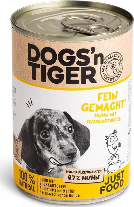 Immagine prodotto Dogs'n Tiger Cibo umido finemente preparato 400g (Cucciolo + gattino, 1 pz., 400 g)