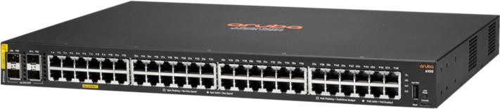 Actual product image Aruba HPE Networking CX 6100 48G Class4 PoE 4SFP+ 740W Switch (48 Ports)