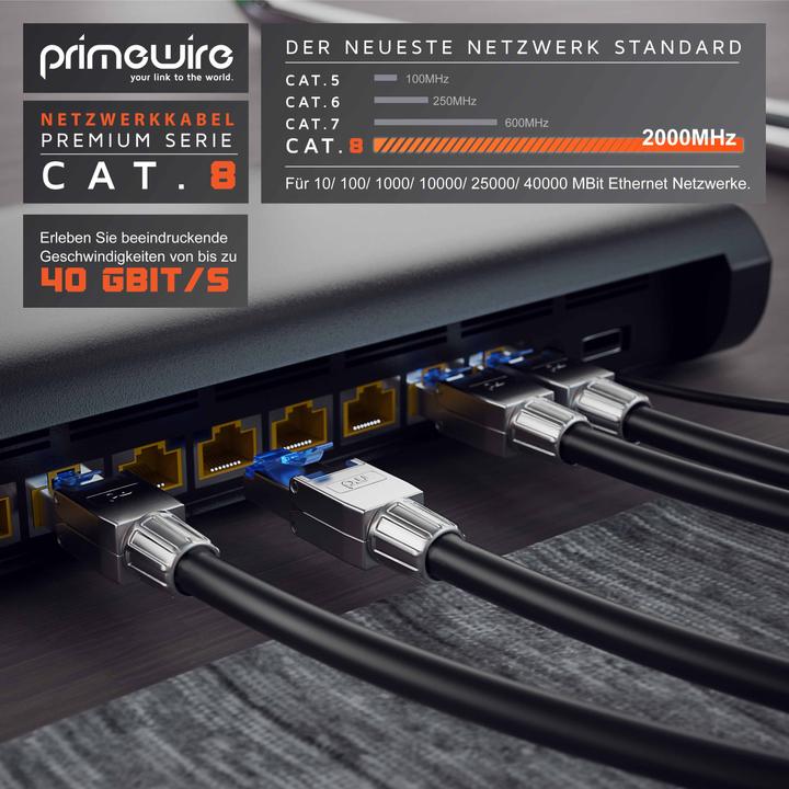 Produktbild Primewire Netzwerkkabel (S/FTP, CAT8.1, 30 m)