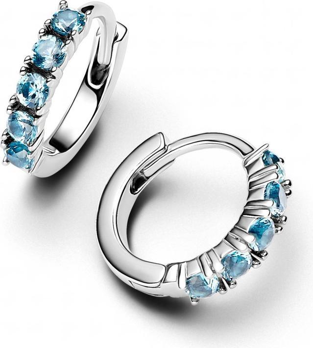 Produktbild Pandora Blauer Huggie-Ohrring (Matériel exact)