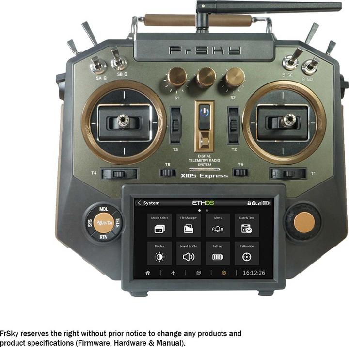 Immagine prodotto FrSky horus x10s express eu/lbt trasmettitore ambra 2.4ghz ethos, scheda sd, batteria, borsa eva