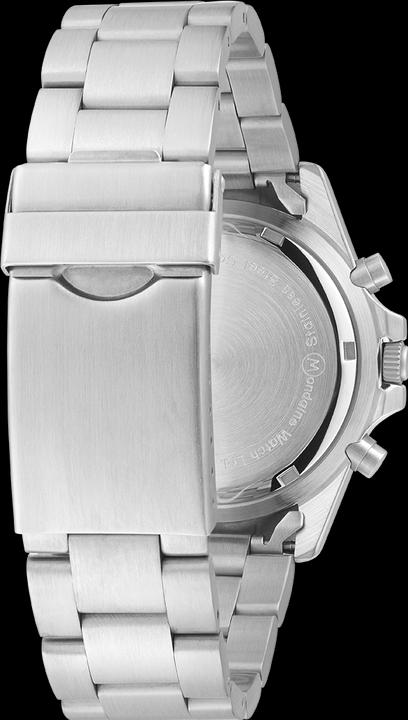 Actual product image M Watch Mondaine Aqua Steel 40 (Chronograph, Swiss made, 40 mm)