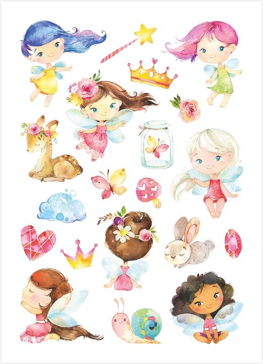 Actual product image Papierdrachen Children's Tattoos - Fairies and Trolls