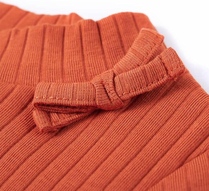 Produktbild VidaXL Kinder-Langarmshirt Dunkelorange 104,Material: 95 (104)