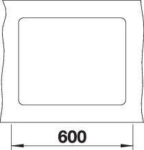 Immagine prodotto Blanco Linea secondaria 500-F (Lavandino montato in alto, 42.70 cm, 52.70 cm)