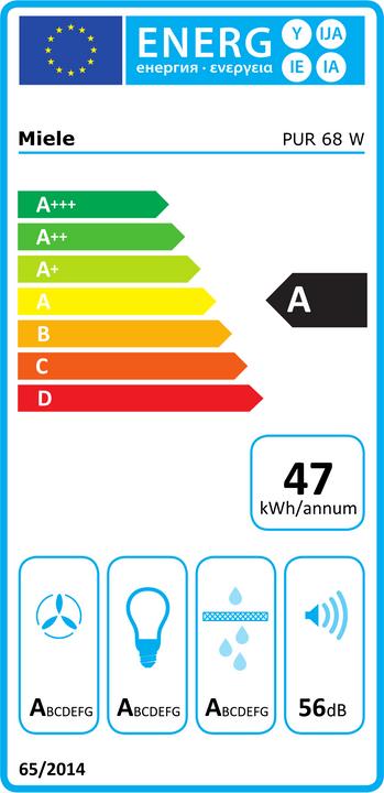 Etichetta energetica Miele Pur 68 W (Cappuccio)