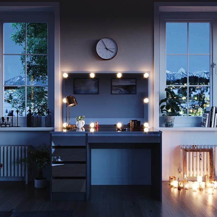 Actual product image Vicco Sherry with lighting (120 x 55 x 75 cm)