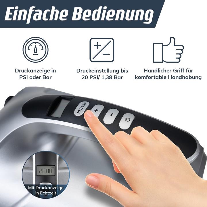 Actual product image Fitleap SUP Pumpe Elektrisch 20 PSI, 12V Pumpe, 2-in-1 Inflation & Deflation