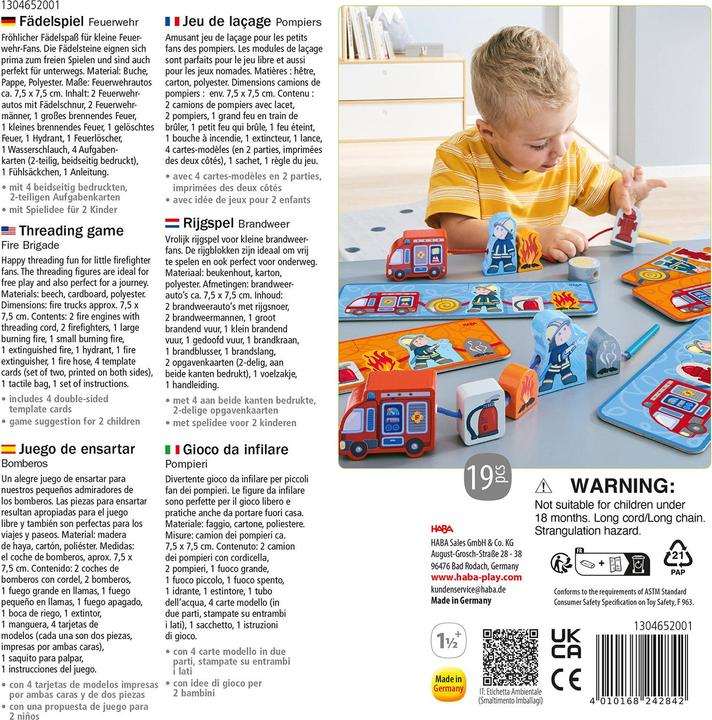 Nährwerte und Zutaten Haba Feuerwehr (Französisch, Spanisch, Englisch, Niederländisch, Italienisch, Deutsch)