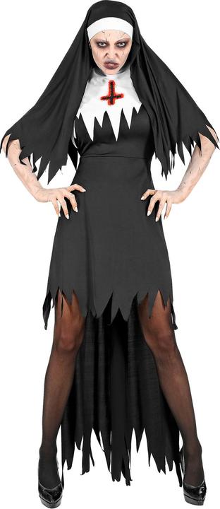 Produktbild Widmann Zombie Nonne Kleid mit Rock, Haube (L)