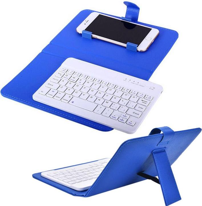 Produktbild PhoneLook Universelle Smartphone Hülle mit abnehmbarer Bluetooth-Tastatur blau (Apple iPhone 6)