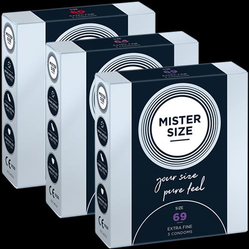 Mister Size Probierpack XXL» (60mm, 64mm, 69mm) 3 x 3 Kondome zum Anprobieren und Austesten (9 Stk.)