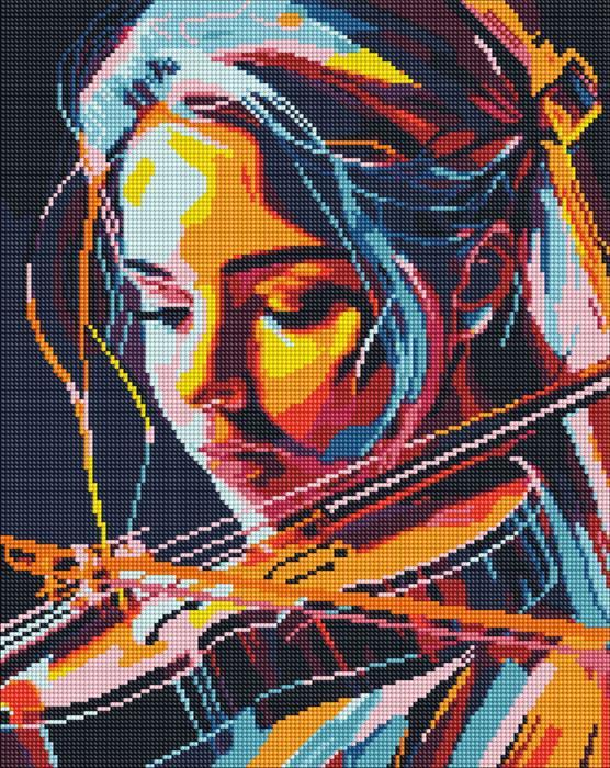 Ideyka Mosaico a diamante - Violino virtuoso 40x50cm con cornice