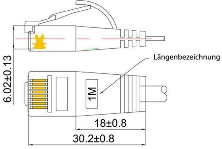 Actual product image Wirewin Network cable (U/UTP, CAT6, 0.15 m)