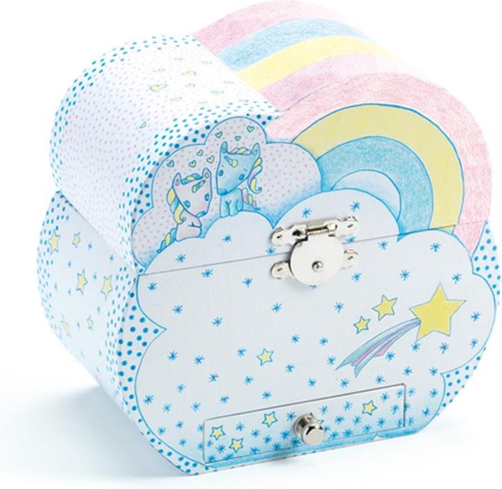 Actual product image Djeco musical clock unicorn
