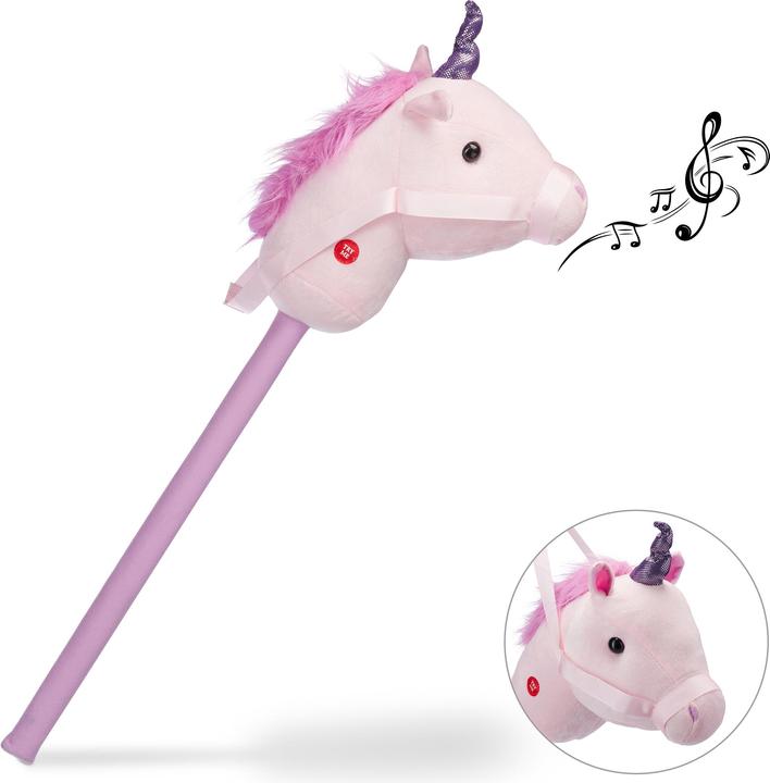 Relaxdays Unicorn Hobby Horse with Sound Effects