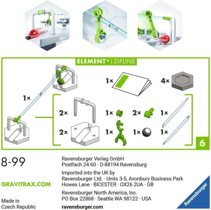 Image du produit Ravensburger GraviTrax Element Zipline 2.0