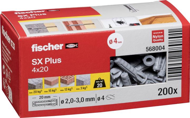 Actual product image Fischer Cheville d'expansion SX plus 4 x 20 (200 pcs.)