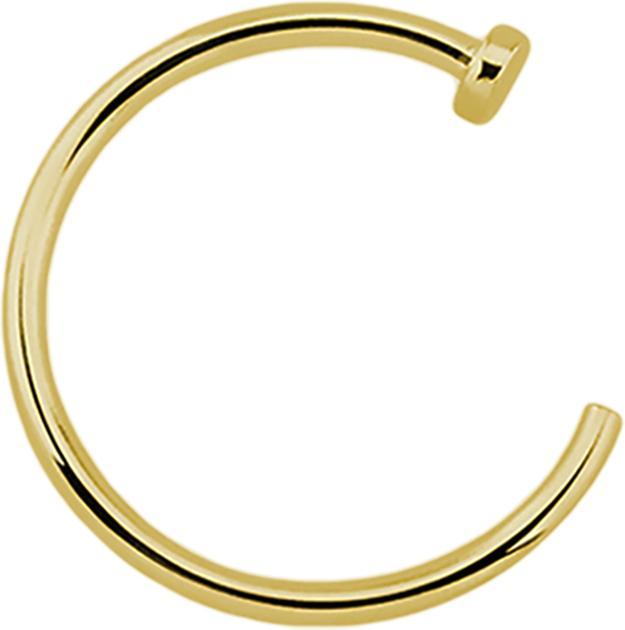 Actual product image Star Piercing Nose ring open gold plated (without brass, Titanium G23)