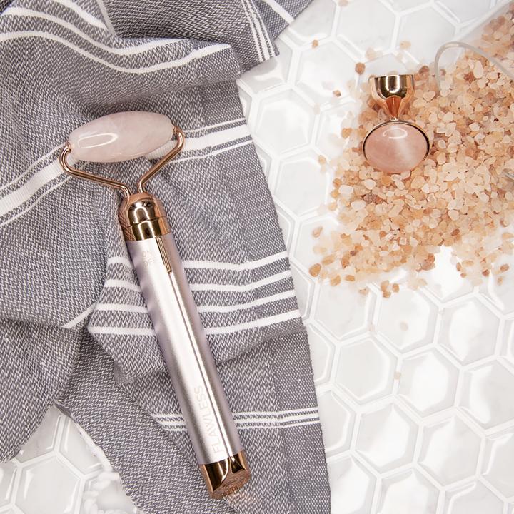 Image du produit Flawless Contour roller visage avec quartz rose white
