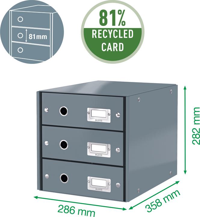 Actual product image Leitz WOW Click & Store drawer set (A4)