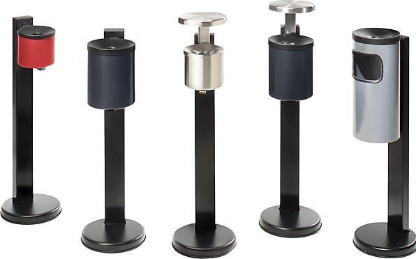 Actual product image kaiserkraft Safety pedestal ashtray with hood