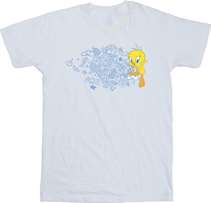 Actual product image Looney Tunes Mens ACME Doodles Tweety T-Shirt (S)