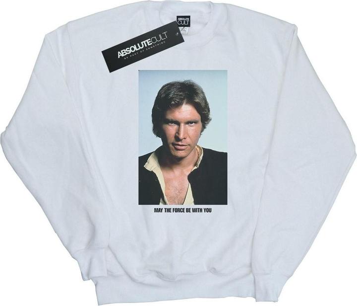 Actual product image Star Wars Mens Han Solo May The Force Sweatshirt (S)