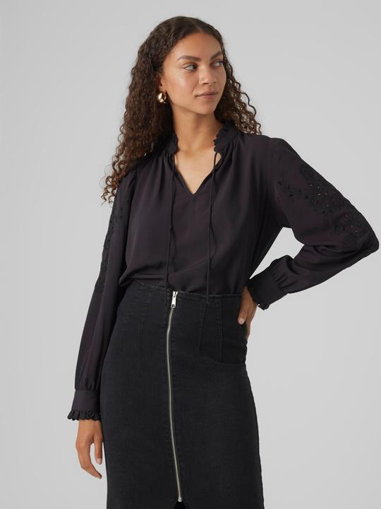 Image du produit Vero Moda Coupe normale Encolure en V Manches avec bouton Top Blouse (S)
