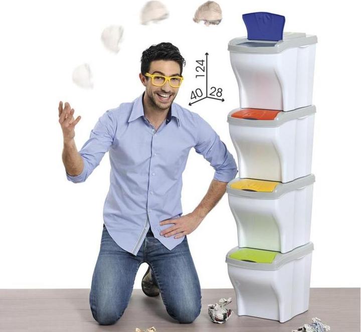 Image du produit Bama PATTUMIERAPOKER SET 4 pcs. - modulaire COL. (80 l)