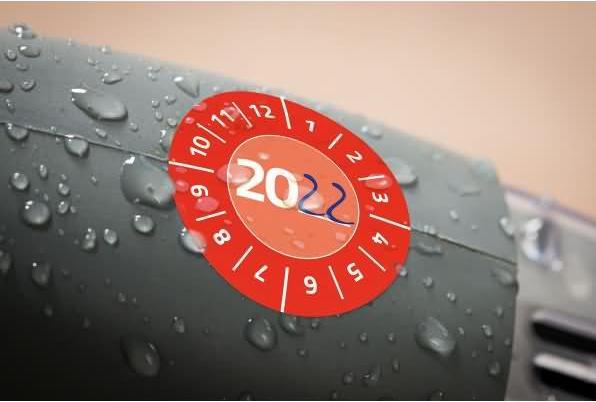 Immagine prodotto Avery -Zweckform 80 St. Prüfplakette 20XX Rot (Ø) 30 mm 30 mm