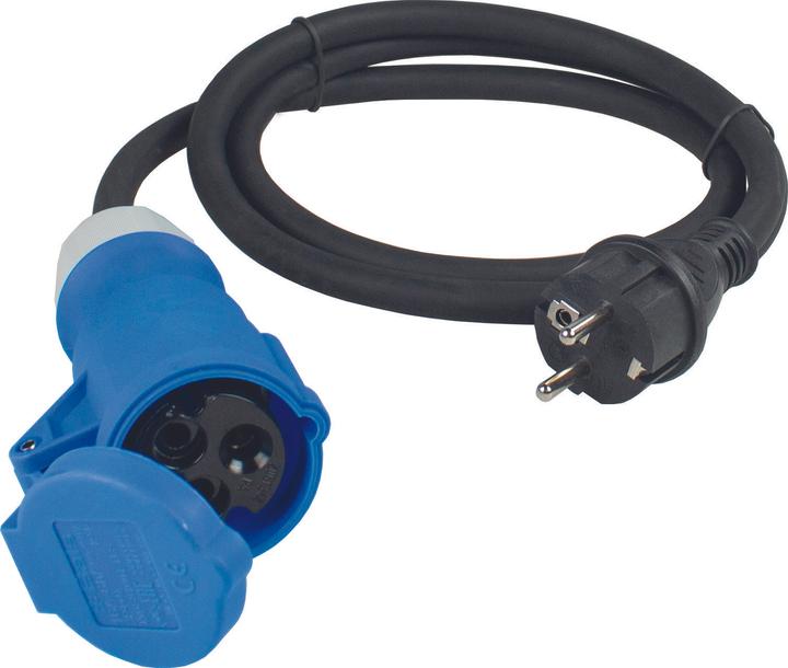 Actual product image As - Schwabe CEE adapter cable with hinged cover (1.50 m)