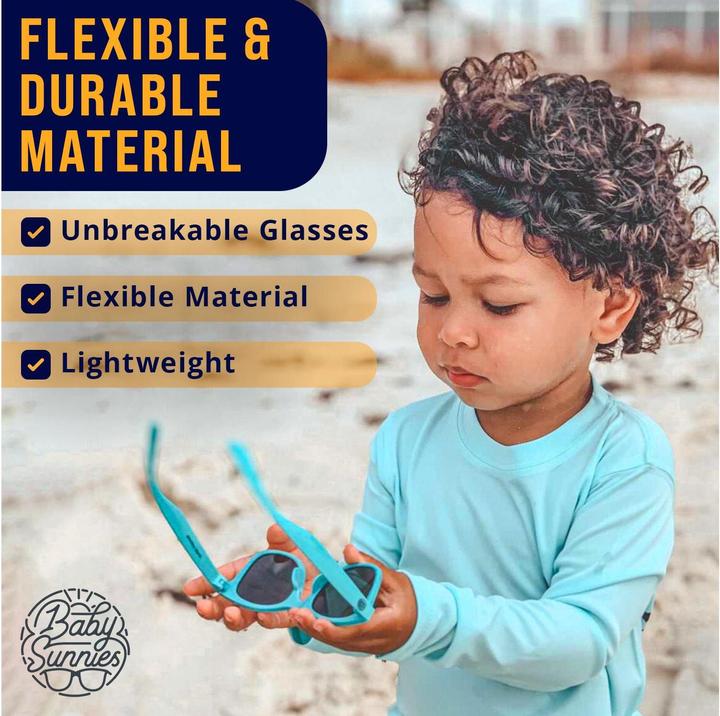 Produktbild Baby Sunnies Kinder-Sonnenbrille mit Band Hellblau