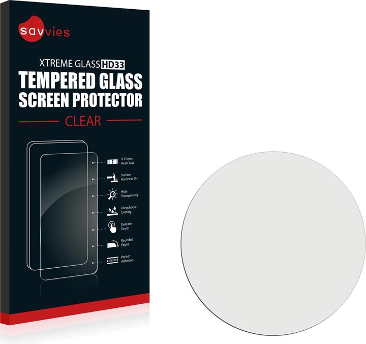 Image du produit Savvies HD33 Clear Protection d'écran en verre trempé pour Montres (circulaire, Diamètre: 31 mm)
