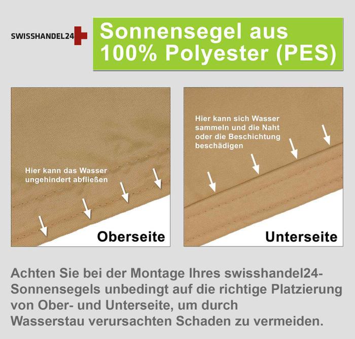 Image du produit Swisshandel24 Voile d'ombrage imperméable Triangle à angle droit (3 x 3 x 4,2 m)