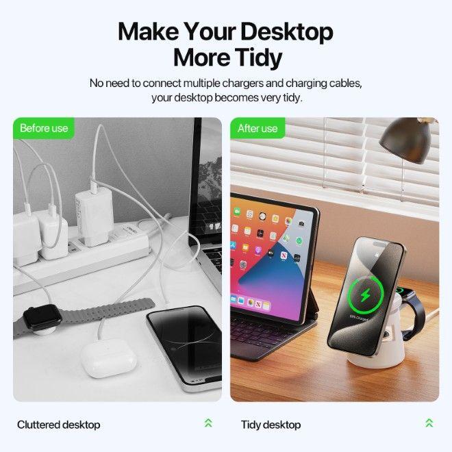 Produktbild Duzzona W23 Series Wireless Charger mit Bluetooth Lautsprecher (15 W)