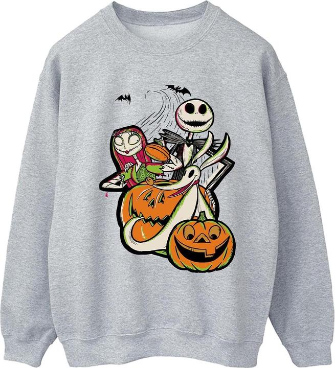 Actual product image The Nightmare Before Christmas Womens/Ladies Pumpkin Sweatshirt (4XL)