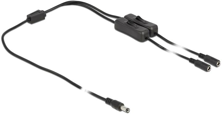 Produktbild Delock Kabel DC 5,5 x 2,1 mm Stecker zu 2 x DC Buchse mit Schalter 1 m (1 m)