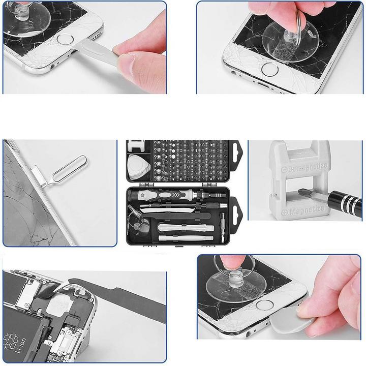 Image du produit Apfelkiste Kit de réparation professionnel pour appareil mobile - Tournevis & outil d'ouverture avec boîte de