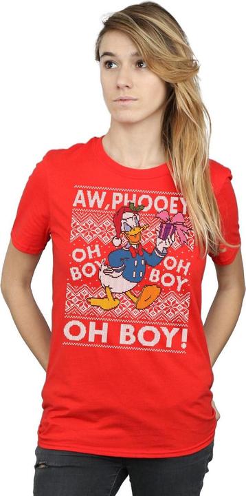 Immagine prodotto Disney Donald Duck Christmas Fair Isle Maglietta Ampia Donna (L)
