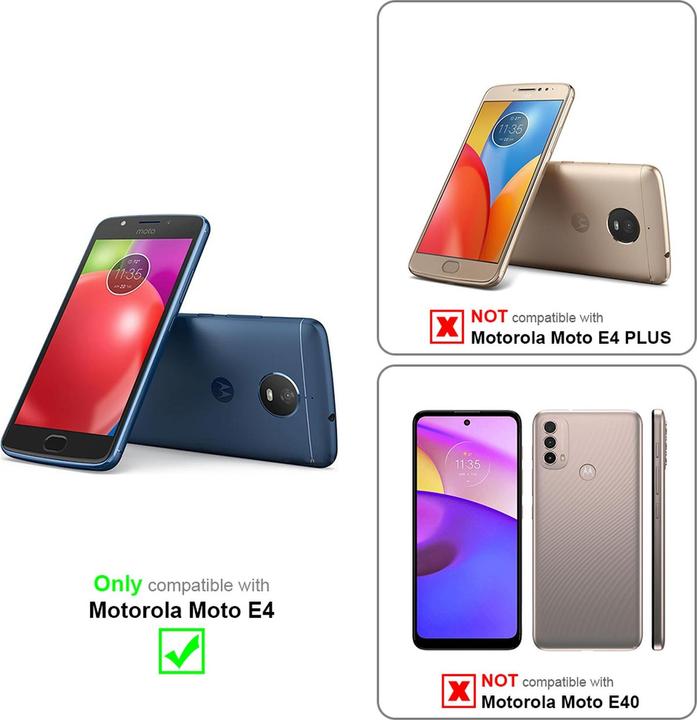 Actual product image Cadorabo Book Invisible Magnet Cover (Motorola Moto E4)